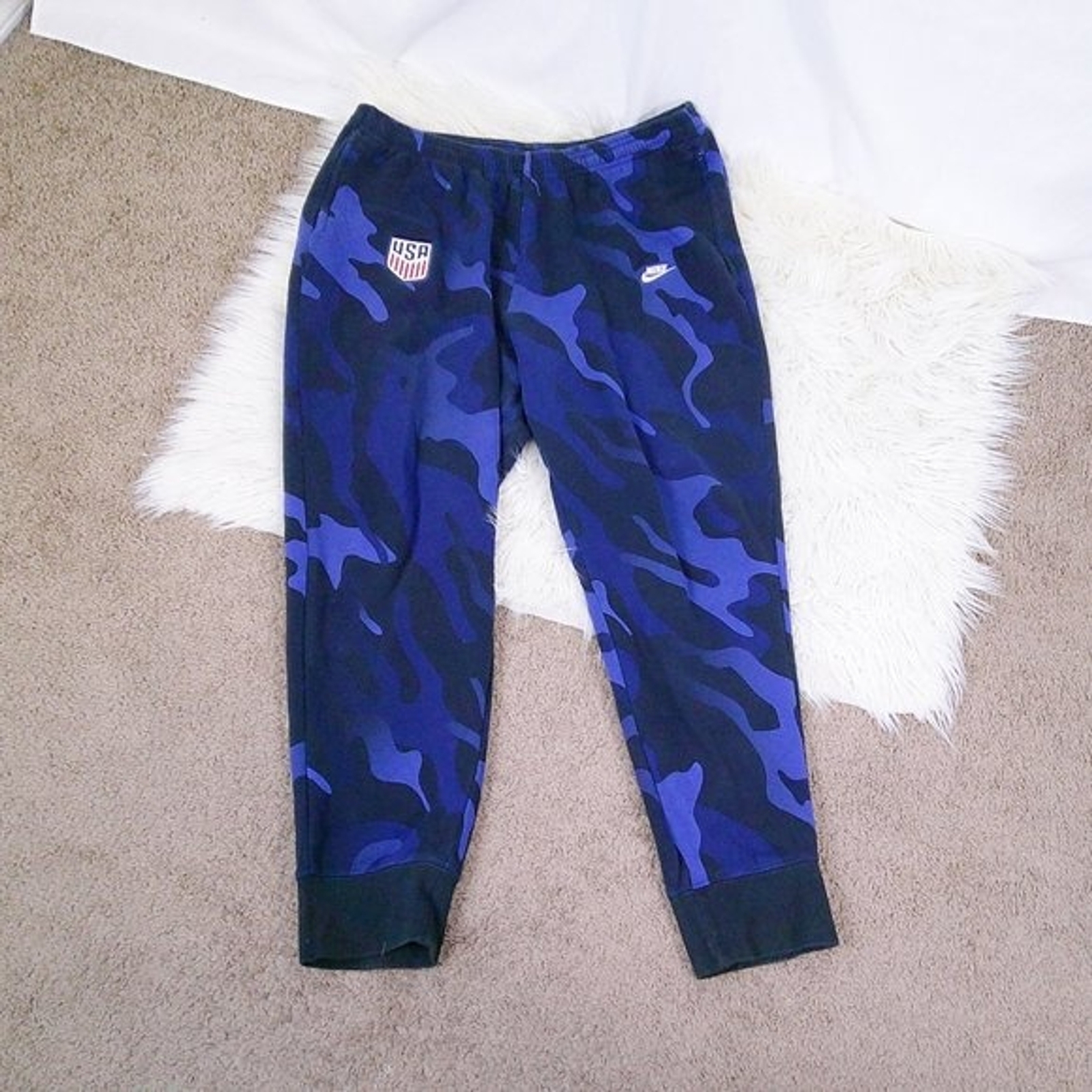 Nike Team USA Blue Camo Jogger Pants Men's XXL Gem