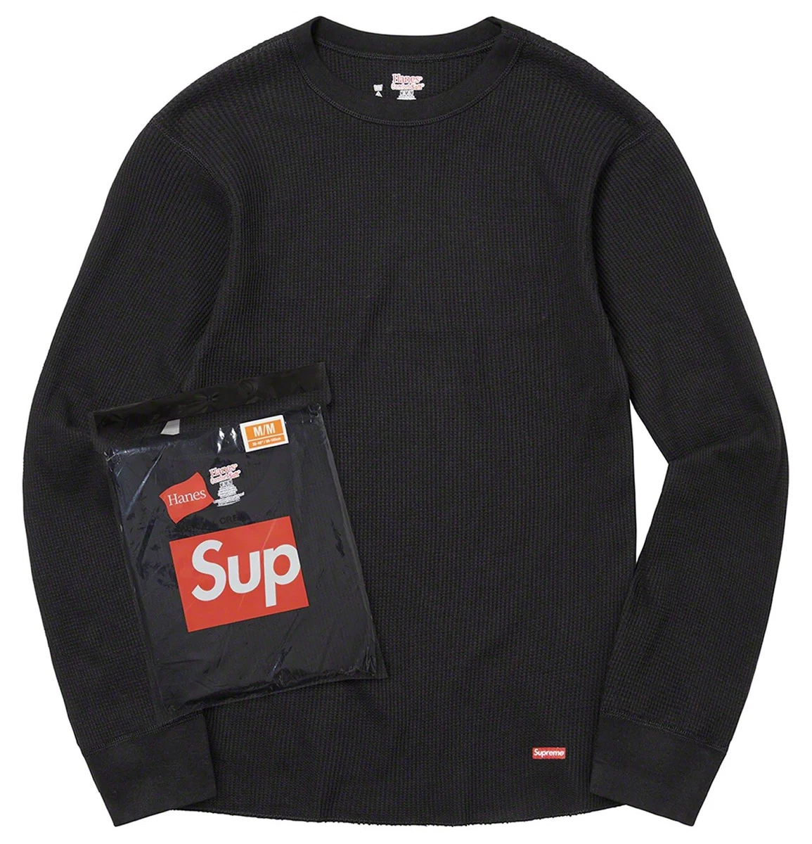 Supreme® Hanes Thermal Crew 1-Pack L/S Top Size XL FW22 Brand New