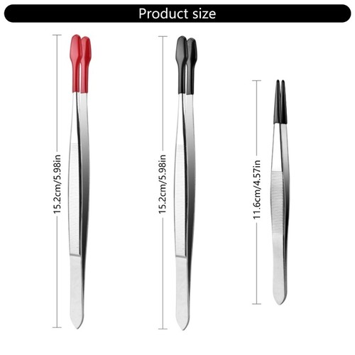 3Pcs Stainless Steel Tweezers Multipurpose Tweezers Sewing Machine Tweezers - 第 8/8 張圖片