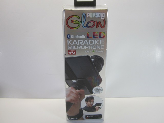 tzumi pop solo glow led karaoke microphone & speaker