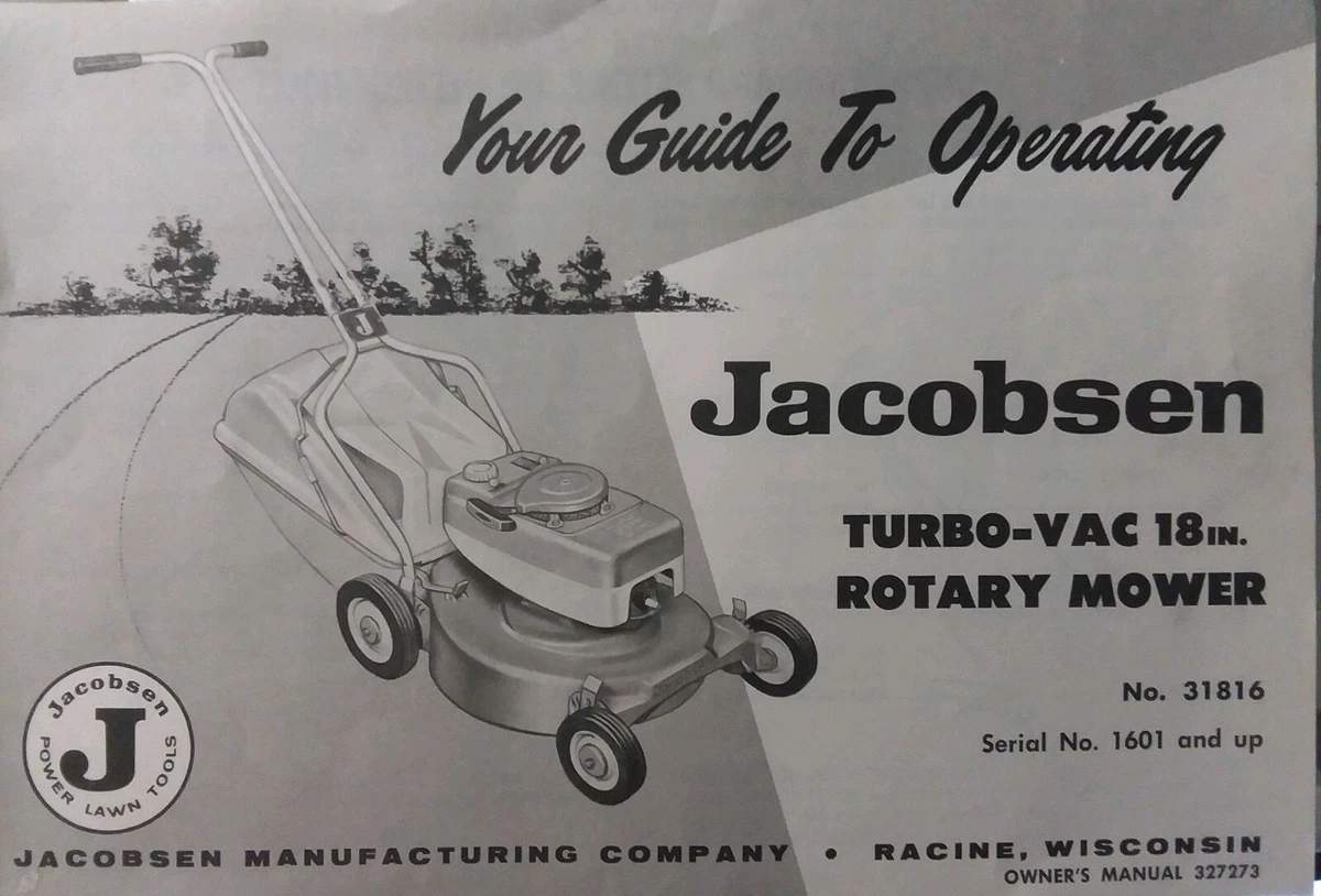 Jacobsen lawn cheap mower manual