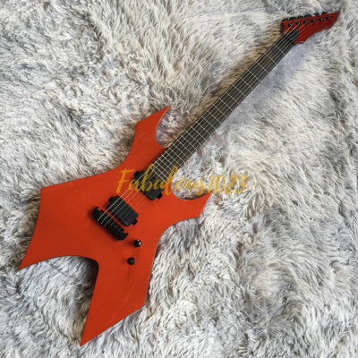 BC Spider Electric Guitar,Solid Body,Metallic Orange Color,No Inlay,Fast Ship.