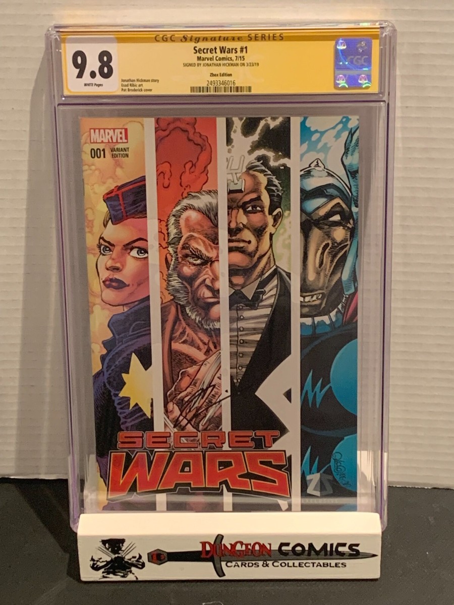 Secret Wars # 1 CGC 9.8 Signature Series Hickman Zbox