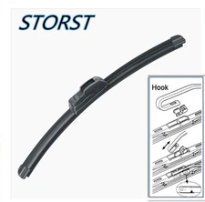 SINGLE STORST 18 INCH J-HOOK BRACKETLESS WINDSHIELD WIPER BLADES