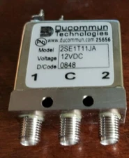 Ducommun RF 2SE1T11JA Relay SMA DC to 26.5 GHz 12 V DC