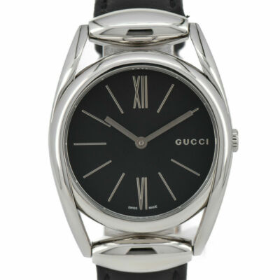 NWT GUCCI Horsebit black Dial Quartz Ladies Watch