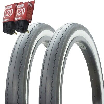 Bicycle Bike Tires & Tubes 20" x 2.40" Black/White Sidewall P-1259 1PAIR