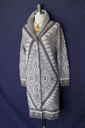 Ralph Lauren Polo RRL Wool Silk Hand Knit Aztec Southwestern cardigan sweater M - Picture 6 of 10