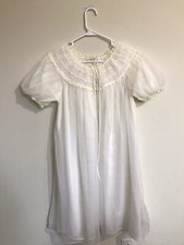 Vtg 60s Gotham Peignoir Robe Nightgown Chiffon Bridal Honeymoon Lingerie