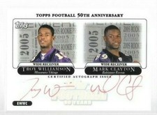2005 Topps Rookie Premier Autographs Williamson/Clayton/Edwards/Joness #EWWC