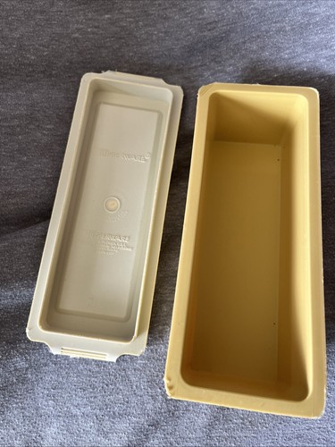 Vintage Tupperware Butterdose Ernte Gold Top 637-9 und Mandelboden 336-10 - Bild 5 von 12