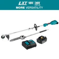 Makita 18V LXT Power Head String Trimmer and Pole Saw Kit w/Battery (XUX02SM1X4)