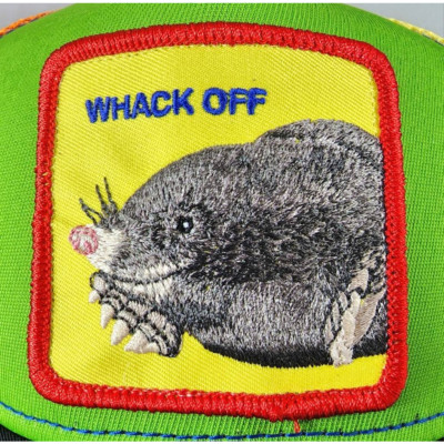 Holey Moley Whack Off Mole Goorin Bros Insert Coin Capsule Farm Trucker Hat NWT