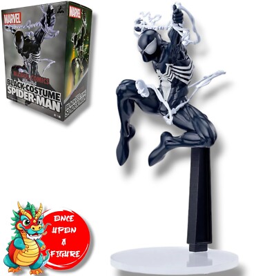 Spider-man Black Costume statue Figure Marvel Comics Luminasta  Authentic merch