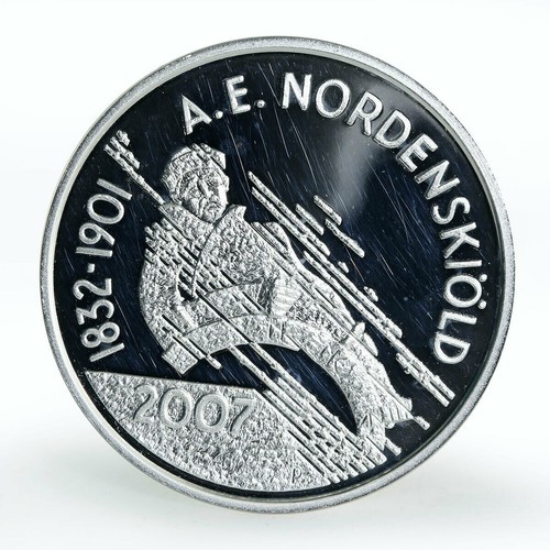 Finland 10 euro 175th Anniversary of Nordenskiold silver coin 2007 - Picture 4 of 7