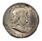 1950 50c Franklin Silver Half Dollar - Colorful Original Toning - UNC - H3092
