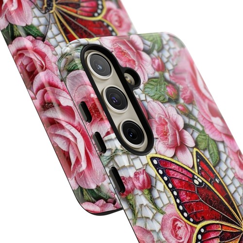 Rose Tough Case Butterfly Mosaic Pink iphone 16 15 14 13 S25 S24 S23 S22 - 第 172/240 張圖片