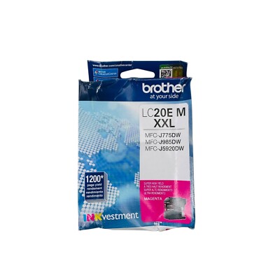 Genuine Brother LC20EM Magenta Super High Yield Ink Cartridge Exp. 03/27