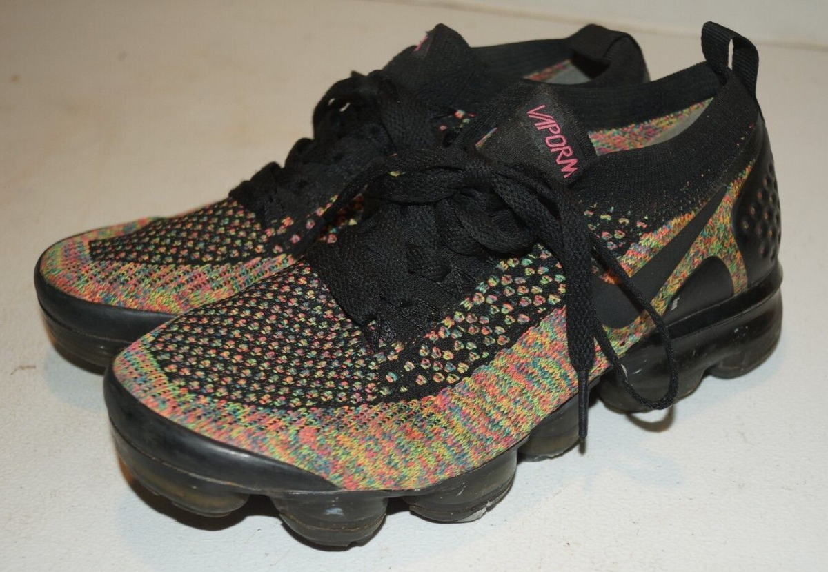 nike air vapormax flyknit 2 black multicolor