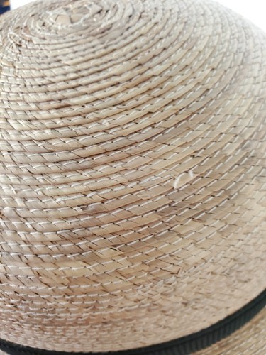 Women's TULA Hand Woven Straw Sun Hat Black Band Austin Texas Made in Mexico - Picture 11 of 21