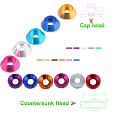 M3 M4 Countersunk Washers Anodized Aluminum / Socket Cap Bolt Gasket Washers