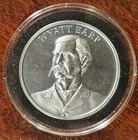 Antiqued Wyatt Earp Wildwest Legends Silver 1 oz .999 Round Intaglio Mint