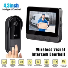 2-Way Audio Video Door Bell With 4.3" Screen Infrared Night Vision 800W Camera