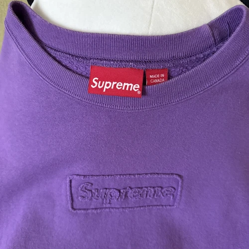 Col rond logo découpé suprême Violet SS20 taille S
