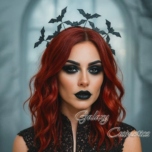 Halloween Black Glitter Bat Headband Sparkle Fancy Dress Gothic Hairband
