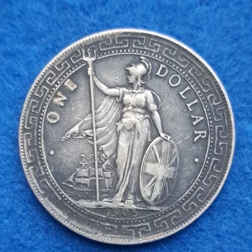 1909 Great Britain Silver Trade Dollar