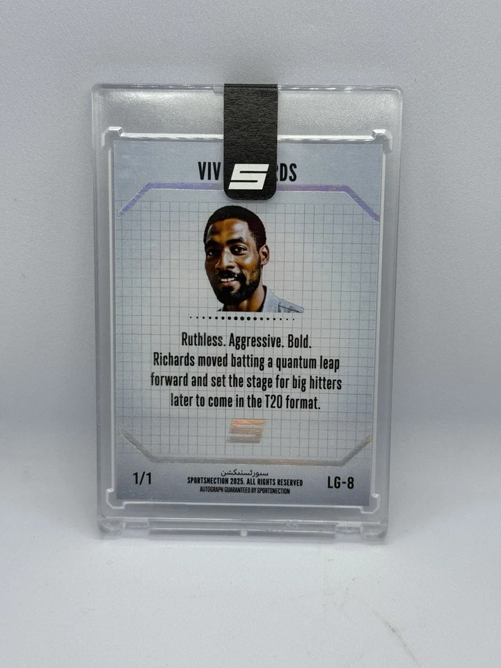 Autógrafo Sportsection Viv Richards 2025 1/1 West Indies Cricket Legend automático Foto 2 de 2