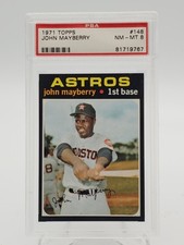 JOHN MAYBERRY 1971 TOPPS BASEBALL #148 PSA 8 Q7113