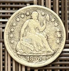 1856 Seated Liberty half dime, high grade
