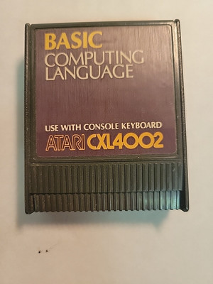 VTG ATARI CXL4002 400 800 XL XE BASIC COMPUTER LANGUAGE PROGRAM LEFT CARTRIDGE