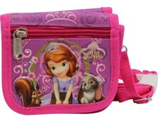 String Wallet - Disney Sofia the First Pink/Purple 5" Zipper Purse Bag NEW Girls