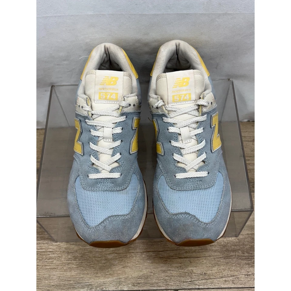 Zapatillas para caminar New Balance 574 gris amarillo para mujer talla US 9 Foto 3 de 4