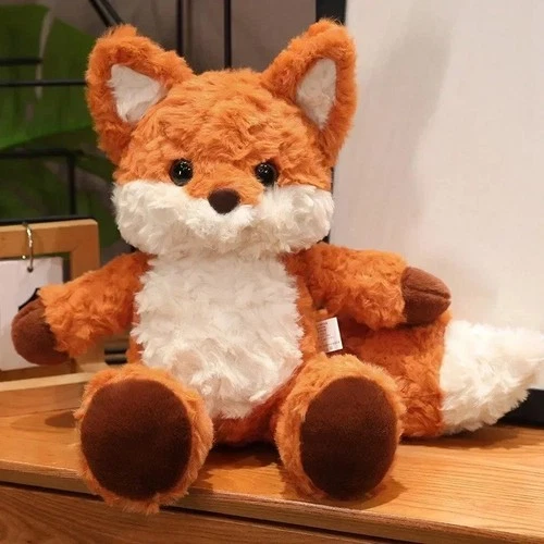 35cm Cute Fluffy Fox Plush Toy Soft Cartoon Orange Stuffed Doll Kids Comfort - Picture 6 of 7