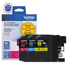 Brother LC1033PKS LC-103 Innobella High Yield Ink 600 Page 3 Pack Cyan-Magenta