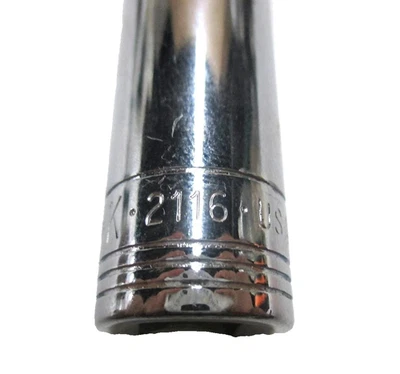 SK Tools 12pt. 3/8" Drive Deep Socket 1/2 Chrome 2116 *MADE IN THE USA* - Image 1 of 4