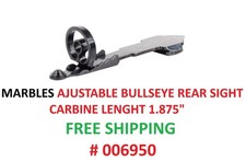 New Marbles Adjustable Rear Sight 006950 Carbine 1.875 38 Dovetail Marlin