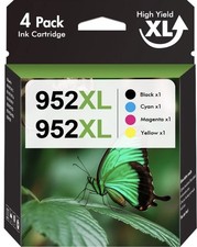 4-Pack 952 XL Ink Cartridges for HP 952XL OfficeJet Pro 8710 8715 8702 8210 7740
