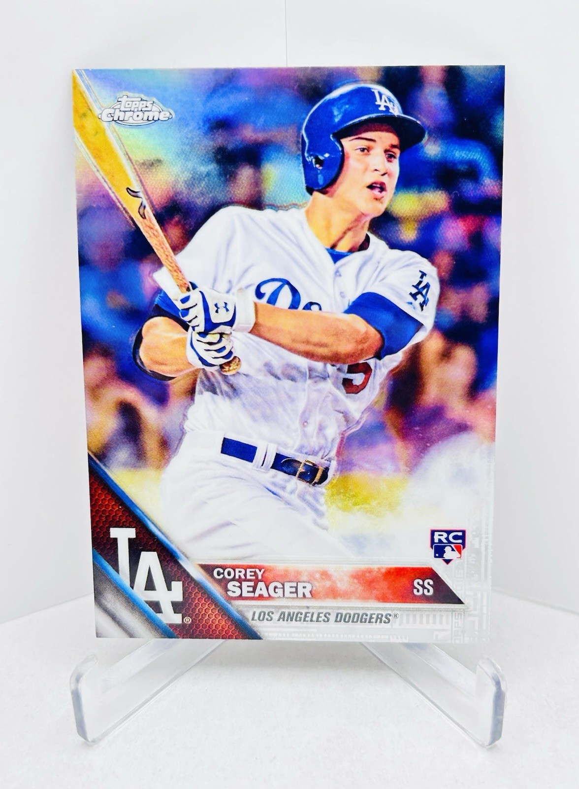 2016 Topps Chrome Corey Seager RC Refractor Rookie #150 Dodgers