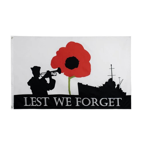 90X150 Cm Remembrance Day Flag Flower Military Army Armed Forces Lest We Forget - Picture 8 of 14