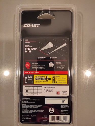 PX1 COAST LED Torcia Alcalina Fascio Puro Alcalina-Dual Storm Proof 565 - NUOVO! - Foto 9 di 13