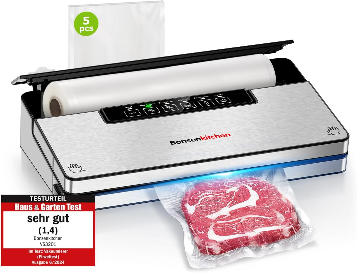 Vacuum Sealer Tecnologica 5 Modalità - Pompa 8 L/Min Evoluta