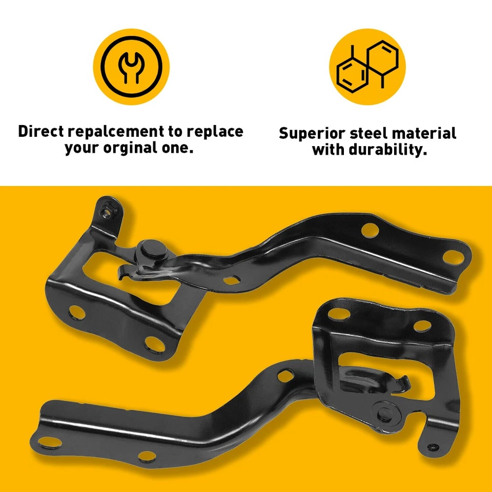 Par de bisagras de capó lado conductor y pasajero izquierdo derecho para Toyota Prius M 2010-2015 Foto 4 de 4