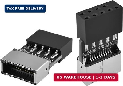 USB 2.0 to USB 3.2 Gen 1 Header Adapter, Mainboard 9 Pin Male to USB 3.1 Type-E