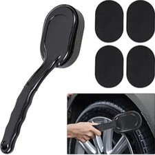 Tire Shine Applicator, Waxing Tire Dressing Applicator Pad, Tire Shine Brush wit