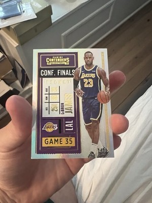   2020-21 LeBron James Conference Contenders Finals Ticket #/75 Lakers SP