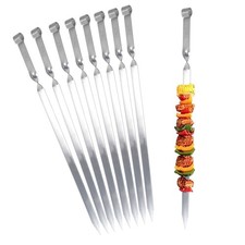 ZMC Kebab Spieße Edelstahl 55cm – 2cm breit Grillspieße Fleischspieß rostfrei